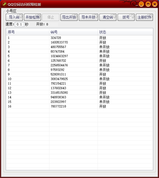 QQç©ºé´è®¿é®æéæ£æµ
